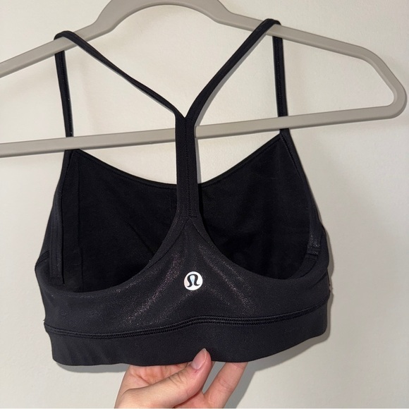 Lululemon Flow Y Sports Bra Black Shine 2 - Picture 5 of 5